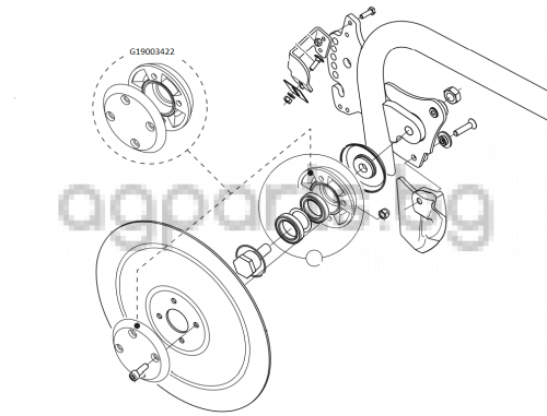 KIT BEARING FLANGE+OUTER DISC