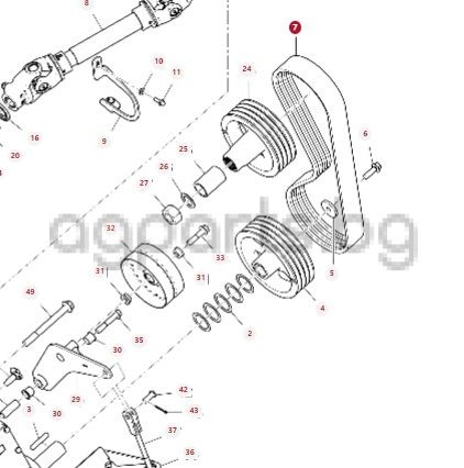 ЗАДВИЖВАЩ РЕМЪК ЗА ХЕДЕР L =2202MM