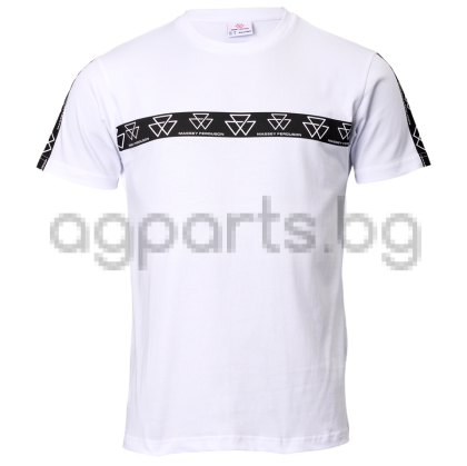 БЯЛА ТЕНИСКАС КРЪГЛО ДЕКОЛТЕ