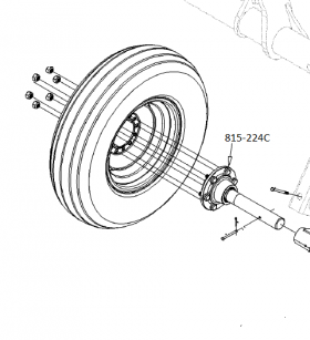 HUB 6-BOLT SPINDLE 2X16 Q890