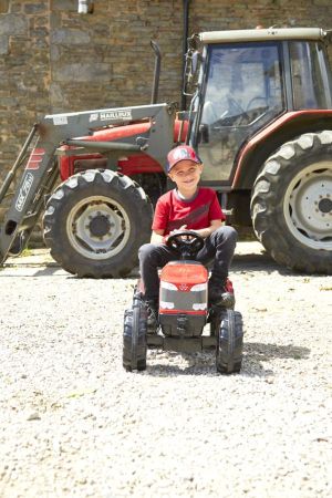 MASSEY FERGUSON PEDAL TRACTOR WITH TRAILER